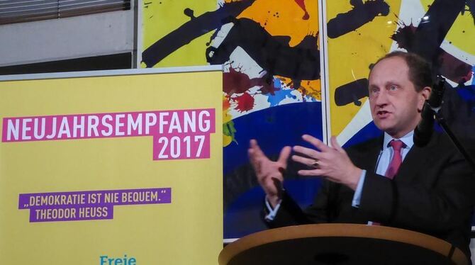 estredner beim FDP-Neujahrsempfang im Dominohaus war Alexander Graf Lambsdorff, stellvertretender Präsident des EU-Parlaments. E