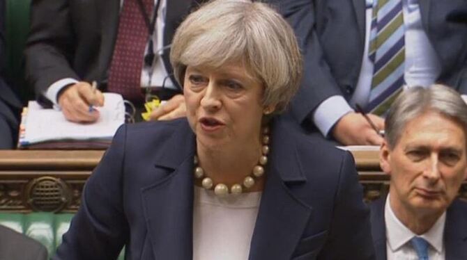 Die britische Premierministerin Theresa May am Mittwoch im House of Commons in Lodon. Foto: Pa/PA Wire