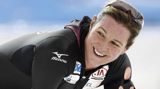 Claudia Pechstein hat bei der WM-Silber über die 5000 Meter gewonnen. Foto: Jerry Lampen Claudia Pechstein hat bei der WM-Silber über die 5000 Meter gewonnen. Foto: Jerry Lampen