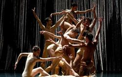 Tänzer der Gauthier Dance Company bei der Generalprobe des Stückes «Streams» des Choreographen Andonis Foniadakis. Foto: Bern