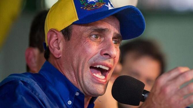 Der venezolanische Oppositionsführer Henrique Capriles darf sich für 15 Jahre nicht für öffentliche Ämter zur Wahl stellen. F
