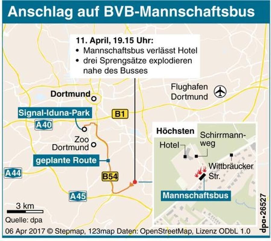 Anschlag auf BVB-Bus