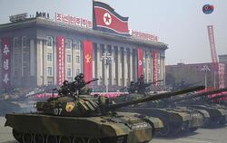 Die Führung Nordkoreas strebt trotz internationaler Ächtung den Bau von Atomwaffen mit großer Reichweite an. Foto: Wong Maye-