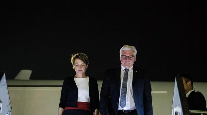 Bundespräsident Frank-Walter Steinmeier und seine Frau Elke Büdenbender in Tel Aviv. Foto: Bernd von Jutrczenka