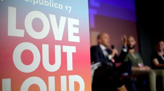 Die Internetkonferenz re:publica steht unter dem Motto »love out loud«. Foto: Britta Pedersen