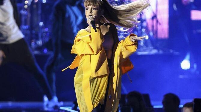 Ariana Grande im September 2016 während eines Konzerts in Las Vegas. Foto: John Salangsang/Invision