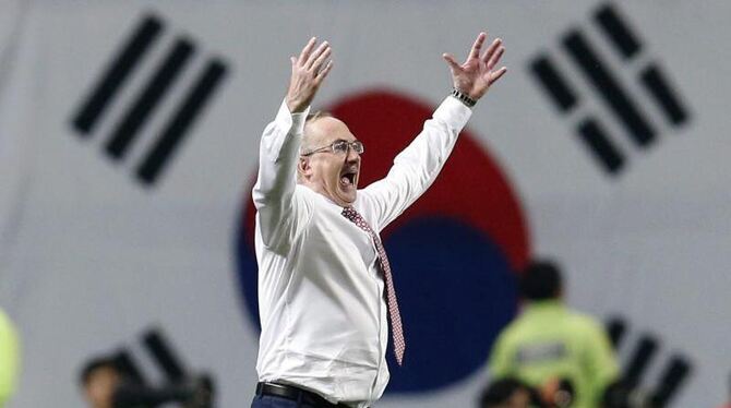 Uli Stielike ist nicht mehr Trainer der Nationalmannschaft Südkoreas. Foto: Jeon Heon-Kyun