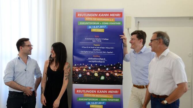 Gründungsmitglieder von »Köpfe für Reutlingen« (von links): Christian Malycha, Barbara Dahl, Reiner App und Fritz Haux.