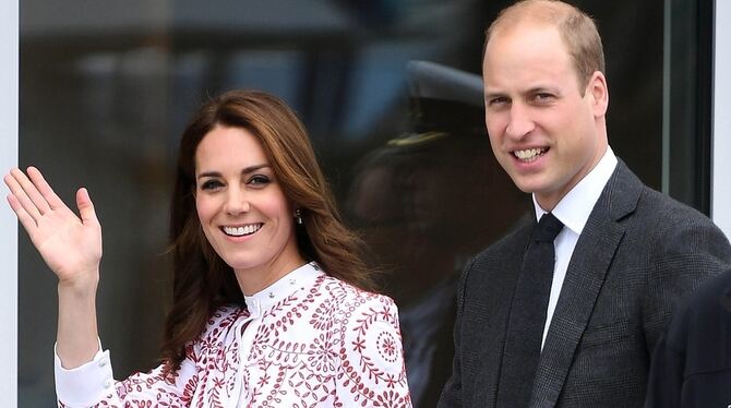 Der britische Prinz William und Herzogin Kate
