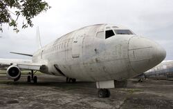 Die frühere Lufthansa-Maschine Landshut steht flugunfähig auf dem Flughafen in Fortaleza (Brasilien).