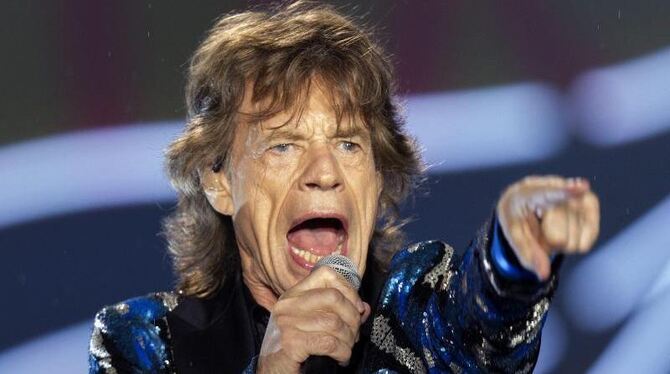 Mick Jagger bezieht Stellung. Foto: Sebastiao Moreira