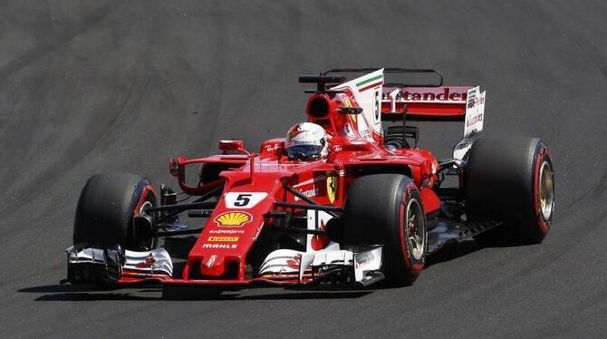 Sebastian Vettel hat mit dem Sieg auf dem Hungaroring seinen Vorsprung auf Lewis Hamilton ausgebaut. Foto: Darko Bandic