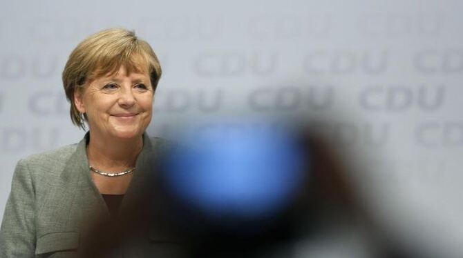 Sechs Wochen vor der Bundestagswahl kam Bundeskanzlerin Merkel zum Wahlkampfauftakt nach Dortmund. Foto: Ina Fassbender