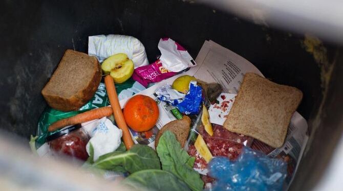 Lebensmittel liegen in einer Mülltonne: Jüngere Menschen werfen deutlich häufiger Lebensmittel in den Abfall als ältere Gener
