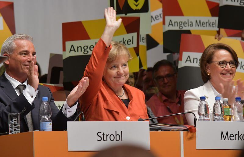 Angela Merkel beim CDU-Parteitag in Reutlingen