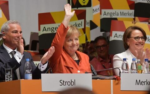 Angela Merkel beim CDU-Parteitag in Reutlingen