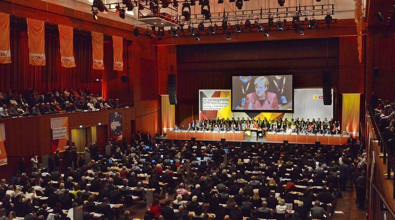 Angela Merkel beim CDU-Parteitag in Reutlingen