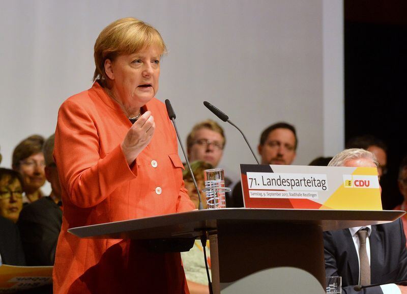 Angela Merkel beim CDU-Parteitag in Reutlingen
