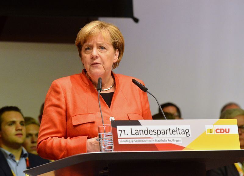 Angela Merkel beim CDU-Parteitag in Reutlingen