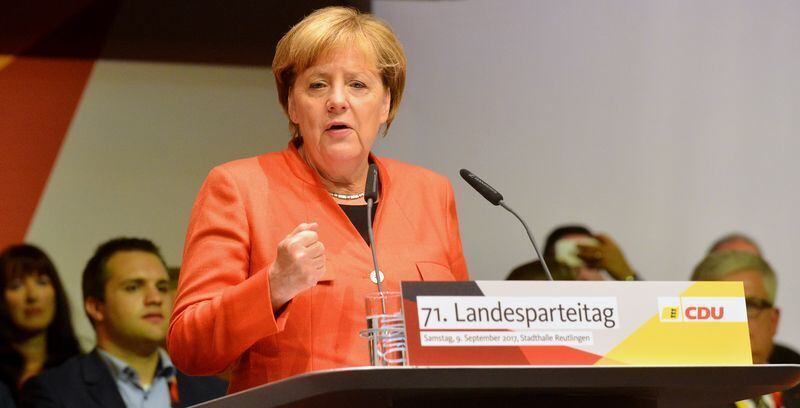 Angela Merkel beim CDU-Parteitag in Reutlingen