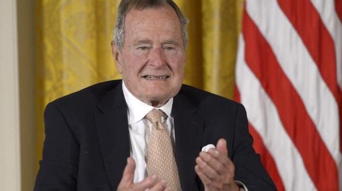 Der frühere US-Präsident George Bush Sen. in Washington. Foto: Shawn Thew/Archiv