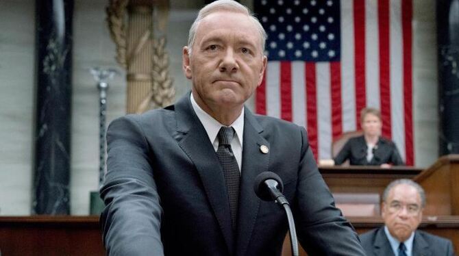 Kevin Spacey als US-Präsident Underwood in der TV-Serie »House of Cards«. Foto: David Giesbrecht
