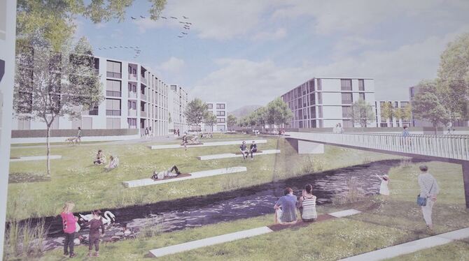 Idyllisch wohnen im Arbachquartier: Bis zu 400 Wohnungen sind  im  Norden Pfullingens geplant. Bei diesem Projekt könnte das "Ha