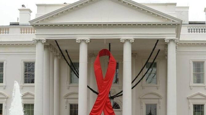 Aids-Schleife am Weißen Haus: Die Regierung von US-Präsident Donald Trump hat das gesamte bisherige Beratergremium für HIV/Ai