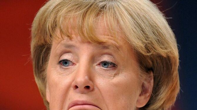 Bundeskanzlerin Angela Merkes ist nicht amüsiert.
