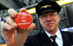 Streikbutton statt Schubhebel in der Hand: Co-Pilot Ernst van Koert.