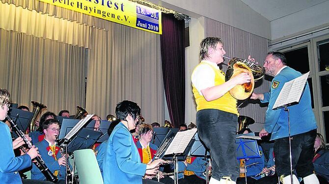 Beim Konzert der Stadtkapelle Hayingen glänzte Lisa Pfister in »Air Poétique for Horn and Band« mit ihrer Soloeinlage auf dem Ho