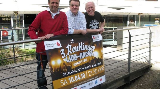 Können es kaum erwarten, bis es losgeht: (von links) Uwe Grauer, Jörg Ottmar und Wolfgang Kohla von der Reutlinger Gastro-Initia