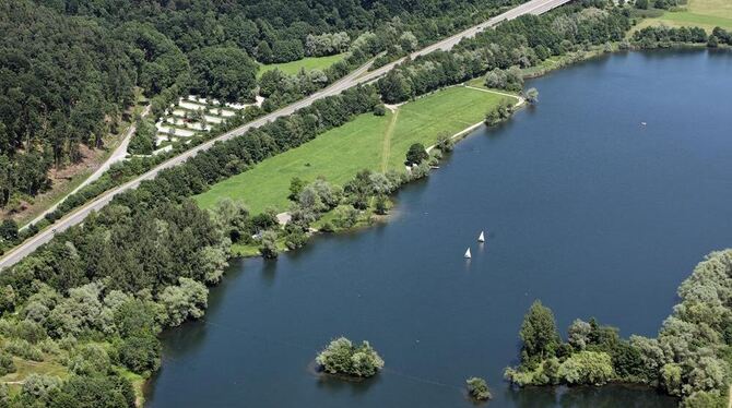 Der Baggersee Kirchentellinsfurt.