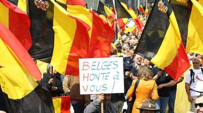 Belgier demonstrieren Mitte Mai für die Einheit ihres Landes.