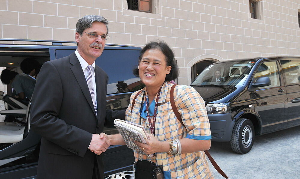 Die thailändische Prinzessin Maha Chakri Sirindhorn in Tübingen