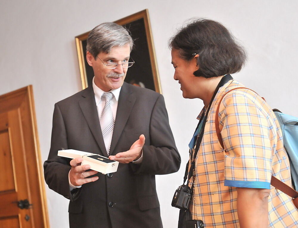 Die thailändische Prinzessin Maha Chakri Sirindhorn in Tübingen