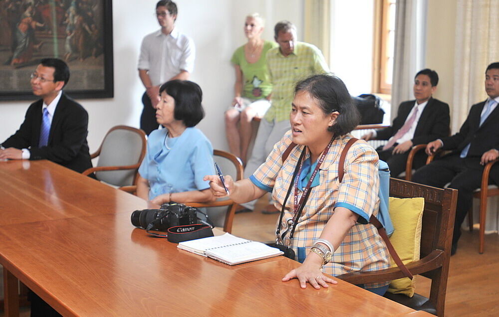 Die thailändische Prinzessin Maha Chakri Sirindhorn in Tübingen