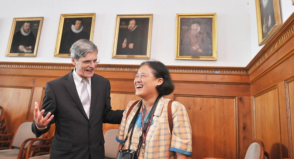 Die thailändische Prinzessin Maha Chakri Sirindhorn in Tübingen