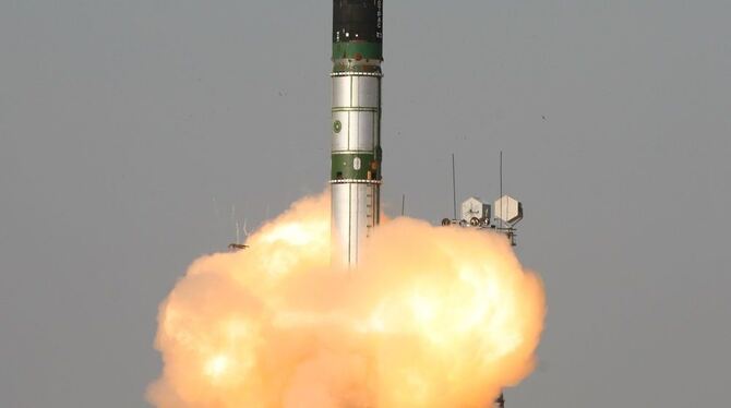 Dnjepr-Trägerrakete, die am 21. Mai vom Weltraumbahnhof Baikonur abhob. An Bord ist der von Astrium entwickelte und gebaute Rada