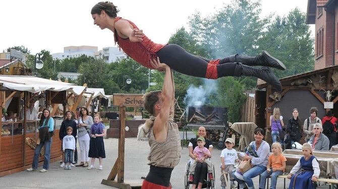 Gaukler werden auf dem mittelalterlichen Zunftmarkt auch dieses Jahr wieder für Kurzweil sorgen. Ab Freitag, 16. Juli, gibt es i