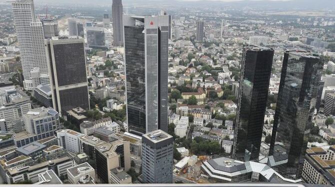 Bankenskyline von Frankfurt am Main.
