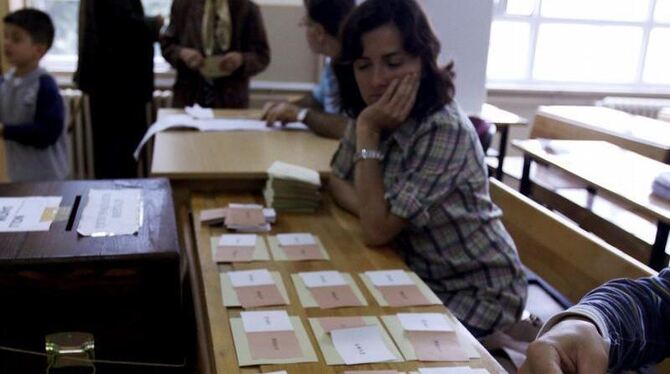 Ein Wahllokal für die Volksabstimmung über die türkische Verfassungsreform in Istanbul.