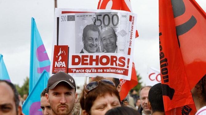 Protest gegen Frankreichs Rentenreform.
