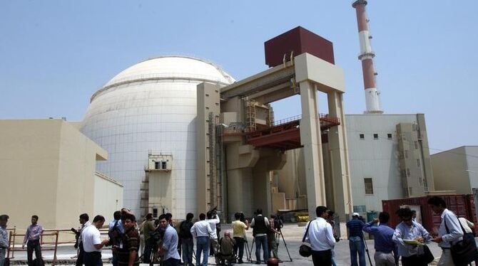 Das Atomkraftwerk in Buschehr im Iran am 21.08.2010 von dem Atomkraftwerk in Buschehr. Der Iran hat jetzt erstmals eine Cyber
