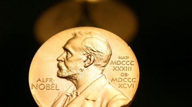 Die Nobelpreis-Medaille zeigt das Bild des Stifters Alfred Nobel.