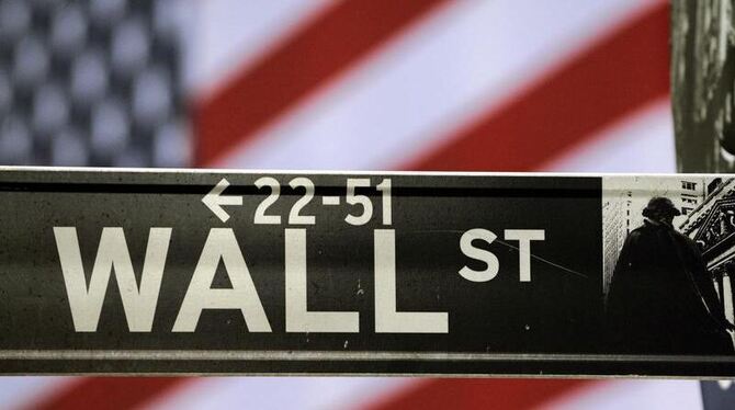 Die Wall-Street in New York.