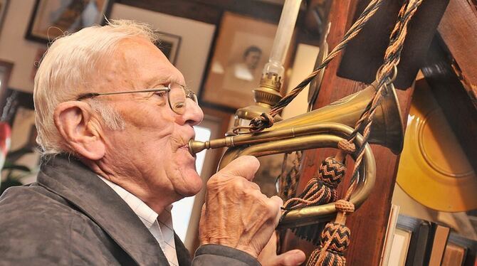 In Reichenecks Heimatstube finden sich zahlreiche Relikte dörflicher Alltagskultur. Darunter auch ein Signalhorn durch das die A