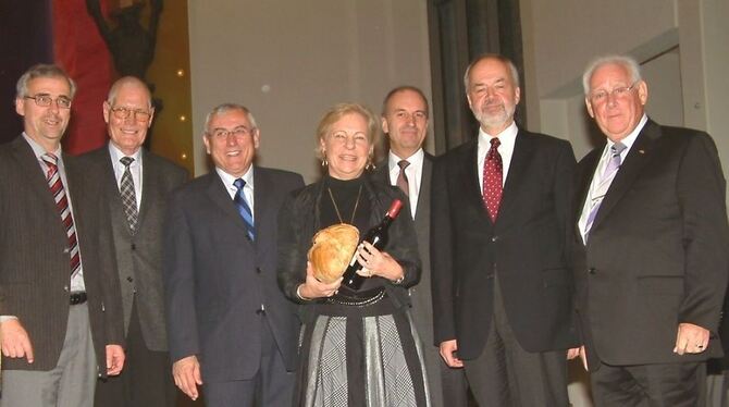 Förderer, Vorsitzende, Gäste (von links): Dr. Alfons Maurer, Hans Erhard, Dr. Friedrich Vollmer, Dr. Barbara Dürr, Prof. Dr. Tho
