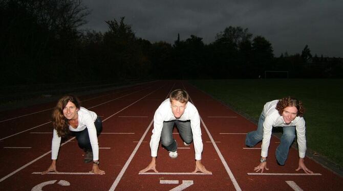 Am Start für Zeitung macht Schule (von links): Karin Dengel, Andreas Fink und Marion Schrade.