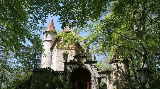 Das Schloss Uhenfels bei Seeburg ist aus dem Dornröschenschlaf erwacht und wird derzeit aufwendig saniert. GEA-FOTO: FINK
